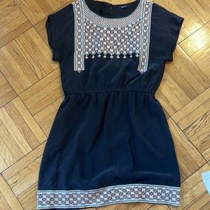 Madewell embroidered navy dress